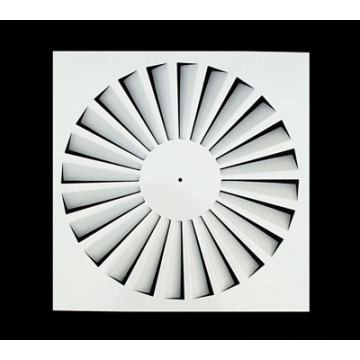 HAVC Systems Fixed Blades Iron Sheet Square Swirl Air Diffusers